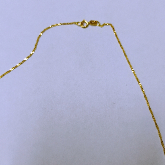 La Bolivianita (or Ametrine) With Italian 18K Yellow Gold Chain Necklace. - Picture 10 of 14